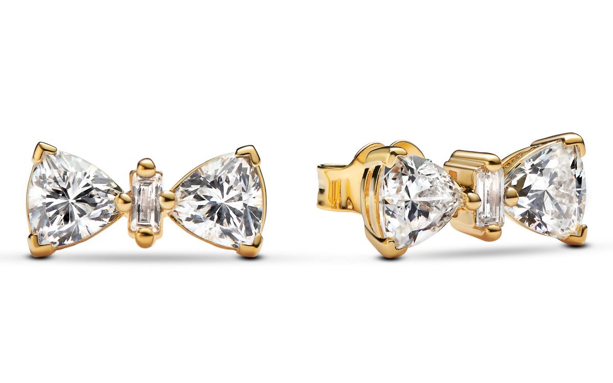 Pandora Timeless Bow 14k gold plated  örhänge 263507C01