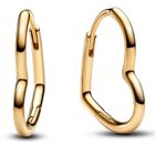 Pandora Moments Small asymmetric heart 14k gold-plated hoop earrings 268307C00