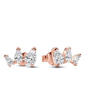 Pandora Timeless Sparkling Pear 14k Rose gold-plated örhängen 282836C01