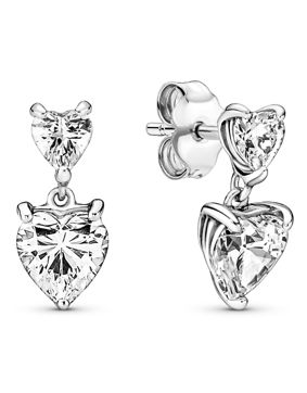 Pandora Timeless Double Heart Sparkling örhängen 291199C01