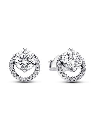 Pandora Timeless Sparkling Round Halo Stud Earrings Sterling silver örhängen 291248C01