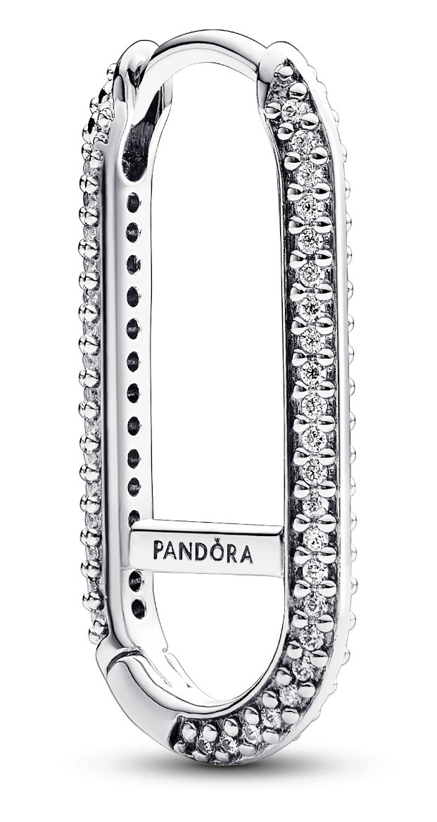 Pandora ME örhängen Extended Pave Link Sterling Silver 292796C01