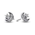 Pandora Moments Sparkling Moon & Star Sterling silver örhängen 292990C01