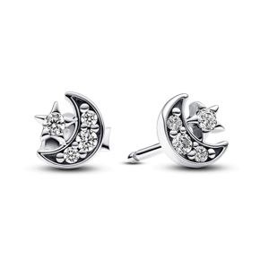 Pandora Moments Sparkling Moon & Star Sterling silver örhängen 292990C01 main product photo