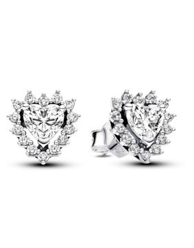 Pandora Timeless Sparkling Heart Halo Stud Earrings Sterling silver örhängen 293097C01