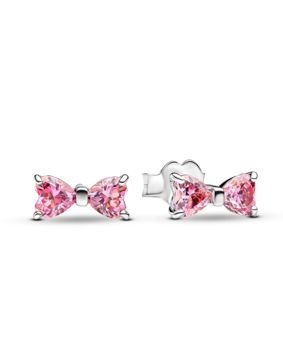 Pandora Timeless Bow örhänge pink cz 293505C01