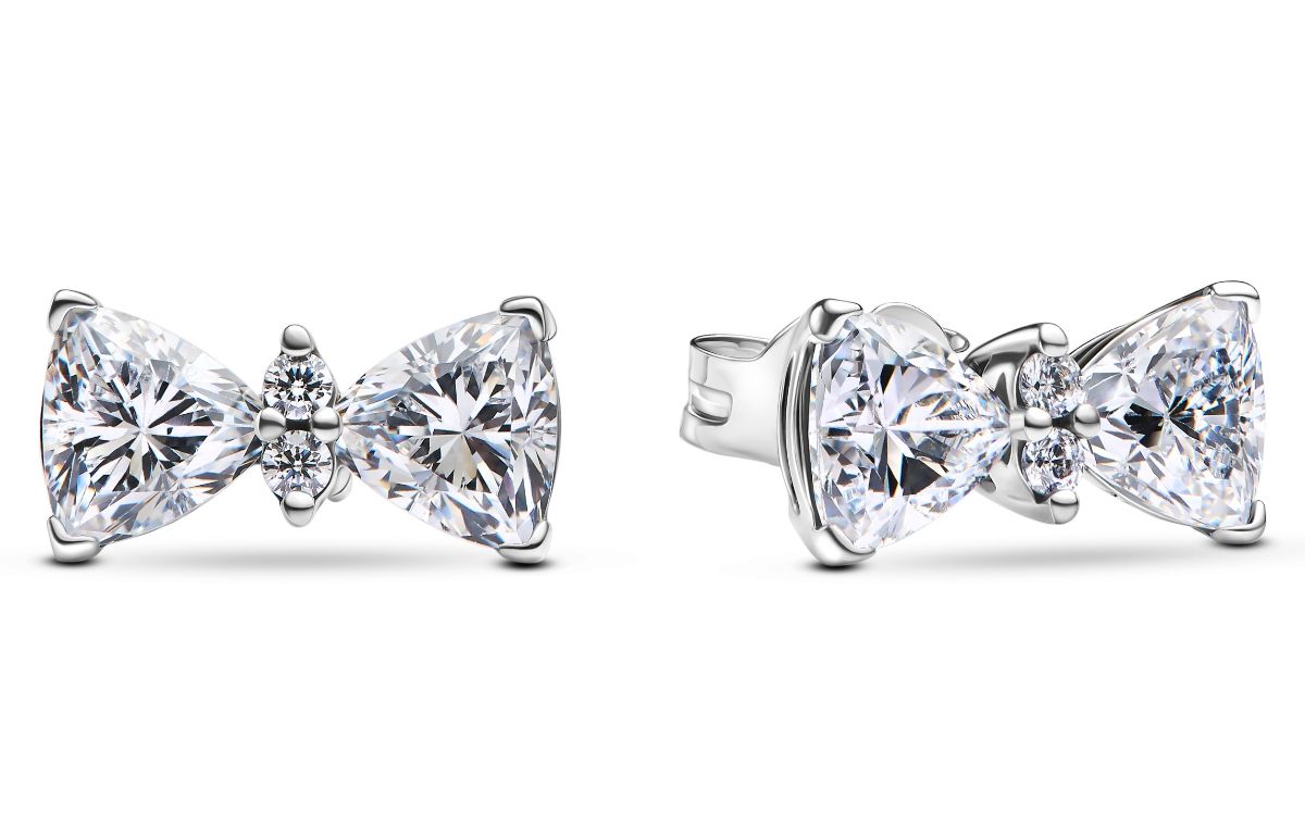 Pandora Timeless Bow örhänge clear cz 293506C01