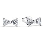 Pandora Timeless Bow silver örhänge clear 293542C01