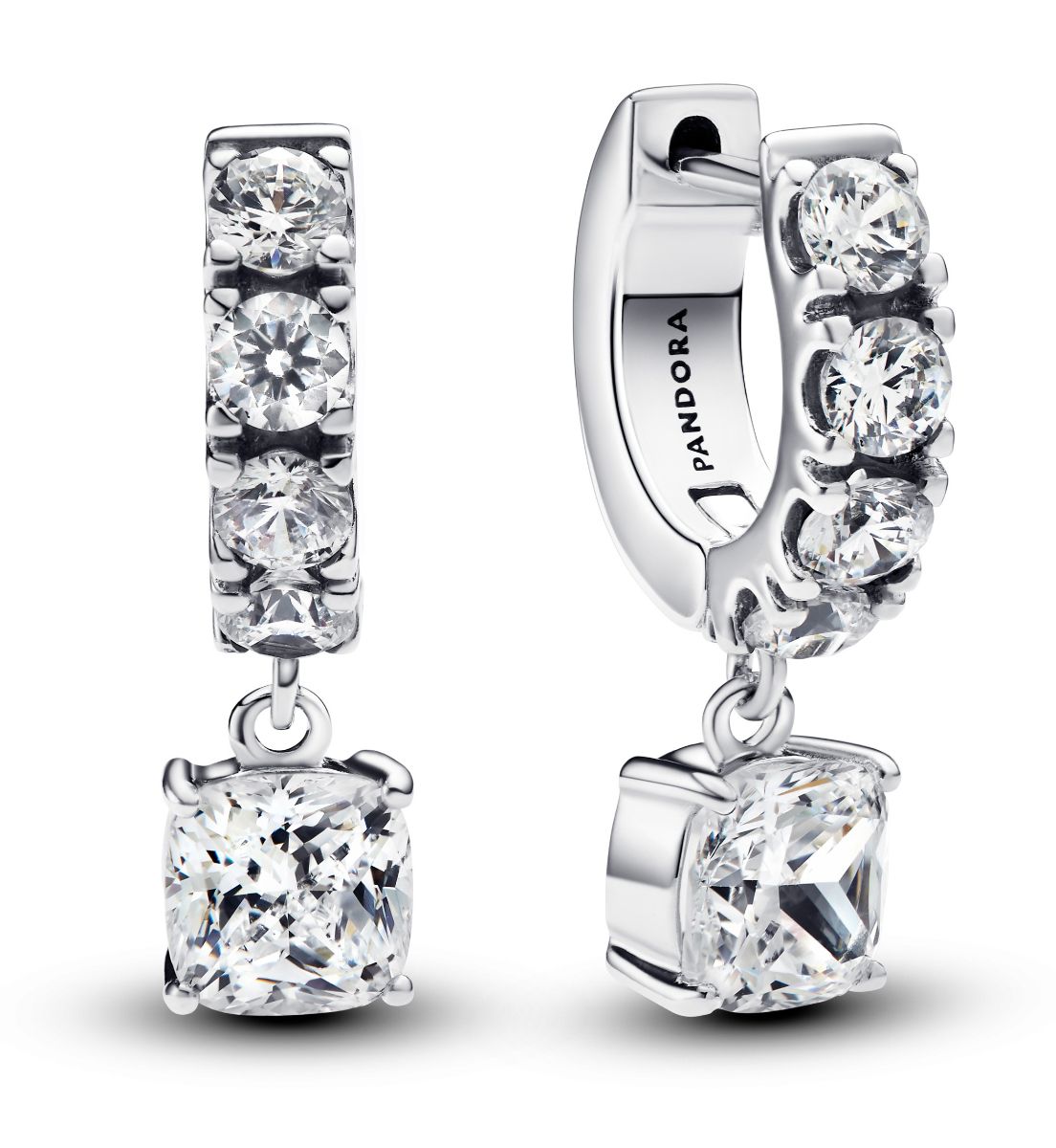 Pandora Timeless Pavé Dangle hoop örhänge 293547C01