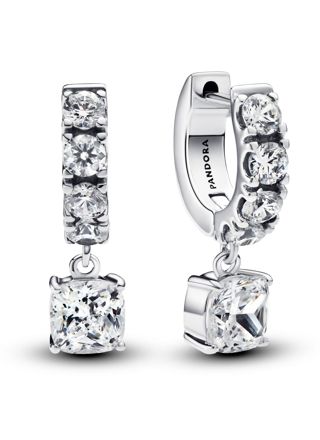 Pandora Timeless Pavé Dangle hoop örhänge 293547C01