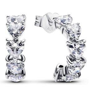 Pandora Classic Stone Sparling Hearts hoops 293657C01 main product photo