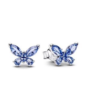 Pandora Timeless blå fjärilar silverörhängen 294230C01