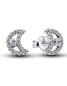 Pandora Timeless gnistrande månar silverörhängen 294257C01