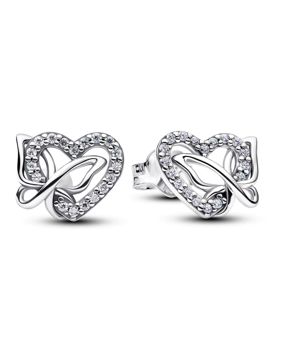 Pandora Moments hjärtörhängen i silver 294476C01