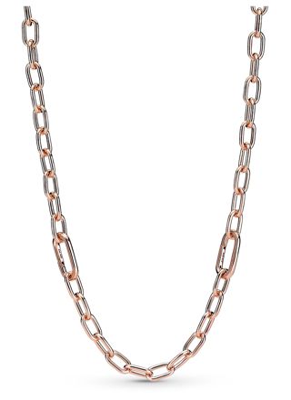 Pandora Me halsband Link Chain 14k Rose Gold-Plated 389685C00-50
