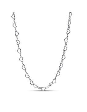 Pandora Moments Sterling silver Linked Hearts halsband 393334C00-45