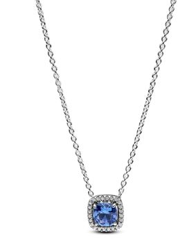 Pandora Timeless silver halo halsband blue 393560C01-45