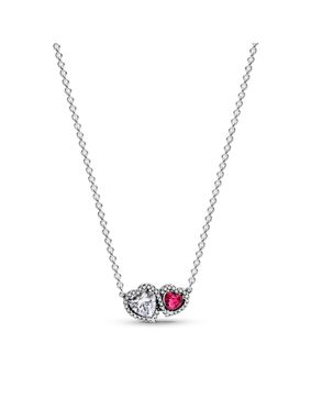 Pandora Classic Stone Halo hjärthalsband 393632C01-45