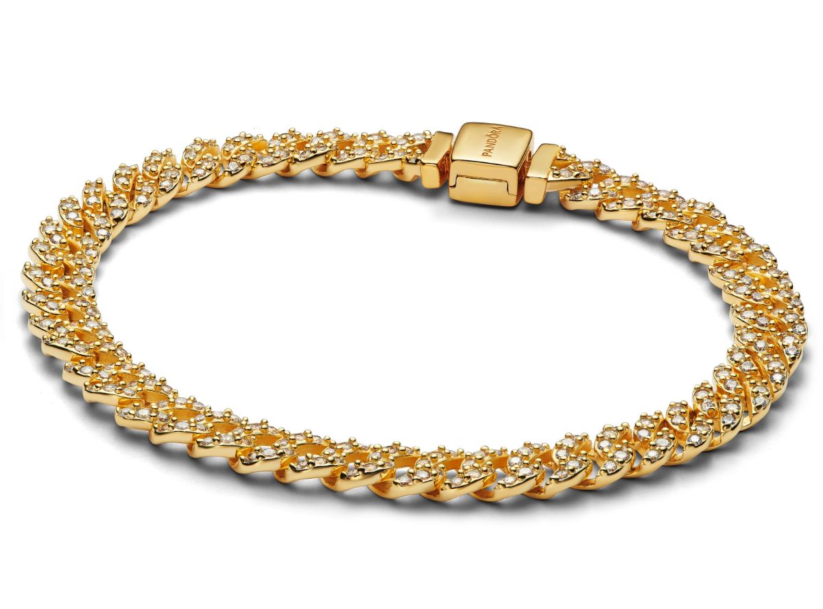 Pandora Timeless Cuban Chain 14k gold plated armband 563008C01-20