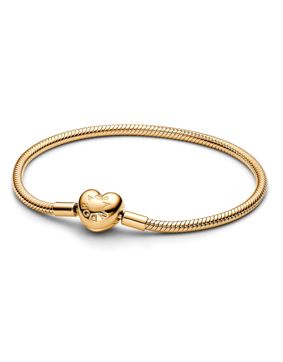 Pandora Moments guldpläterat armband med hjärtlås 563050C00