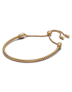 Pandora Moments Studded chain 14k gold-plated sliding armband 563090C00-2
