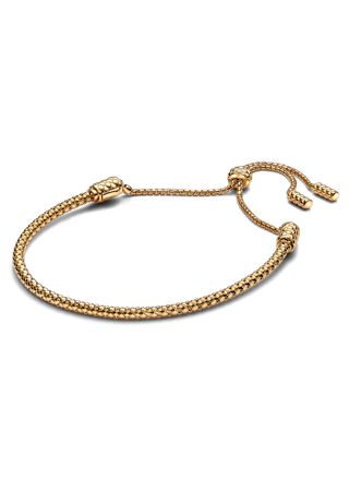 Pandora Moments Studded chain 14k gold-plated sliding armband 563090C00-2