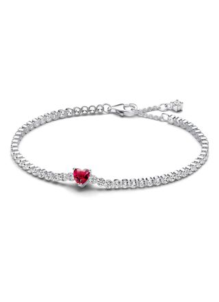 Pandora Timeless Red Sparkling Heart Sterling silver hjärtarmband 590041C02