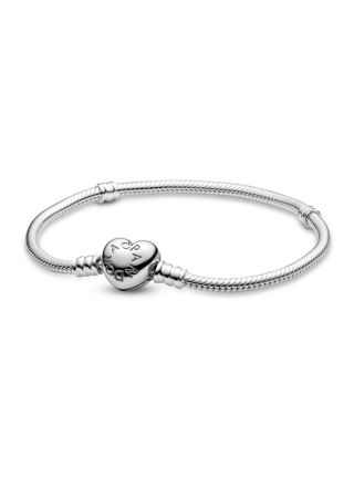 Pandora Moments Heart Clasp Snake Chain armband 590719