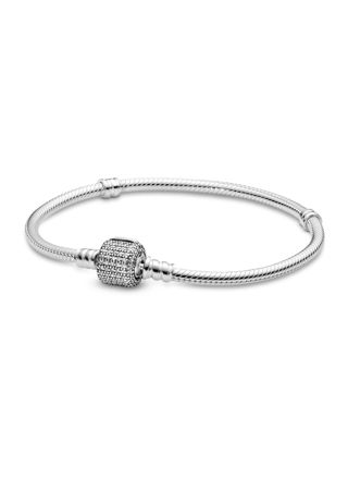 Pandora Moments Sparkling Pave Clasp Snake Chain armband 590723CZ