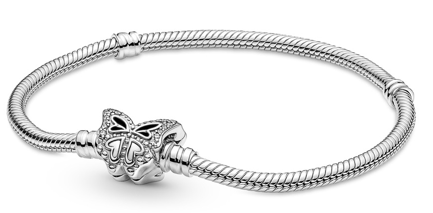 Pandora Moments Butterfly Clasp Snake Chain armband 590782C01-18