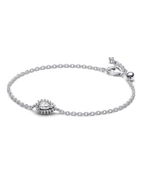Pandora Timeless Sparkling Pear Halo Sterling silver armband 593001C01