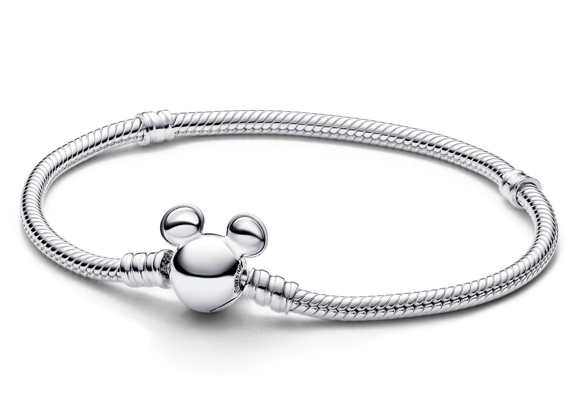 Pandora Disney x Pandora Mickey Mouse Clasp Moments Snake Chain Bracelet Sterling silver armband 593061C00