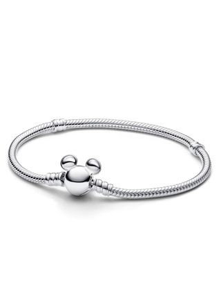Pandora Disney x Pandora Mickey Mouse Clasp Moments Snake Chain Bracelet Sterling silver armband 593061C00