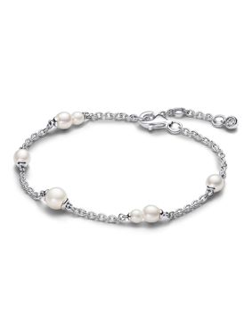 Pandora Timeless Pearl Station Chain Sterling Silver pärlarmband 593172C01