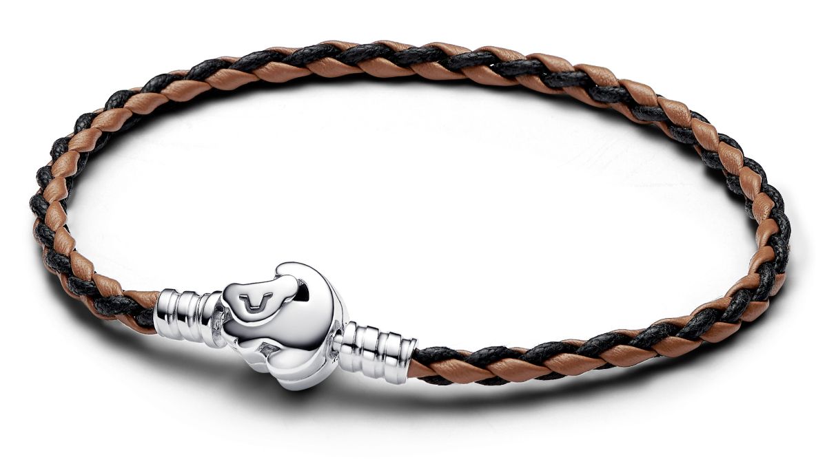 Pandora Disney x Pandora The Lion King Clasp Sterling silver brunt läderarmband 593361C01-S1