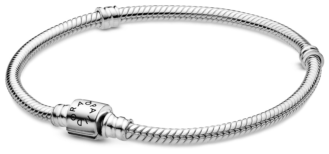 Pandora Moments Barrel Clasp Snake Chain armband 598816C00
