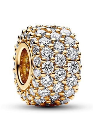 Pandora Moments Sparkling Pave Triple-row 14k Gold-plated berlock 762820C01