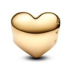 Pandora Moments Engravable medium heart 14k gold-plated berlock 763439C00