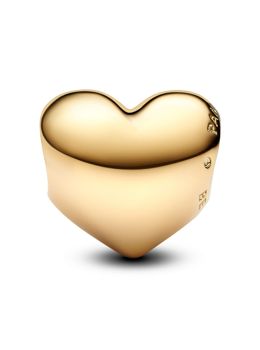 Pandora Moments Engravable medium heart 14k gold-plated berlock 763439C00