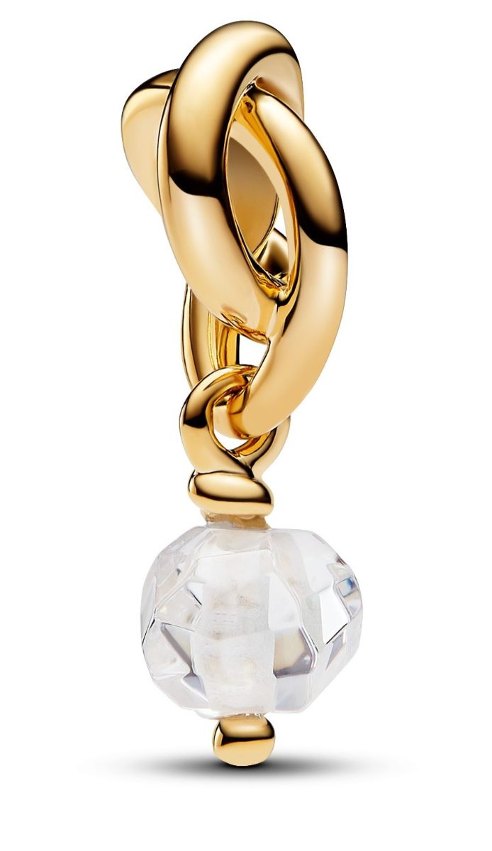 Pandora Moments 14k Gold-plated berlock with clear cubic zirconia 763462C04