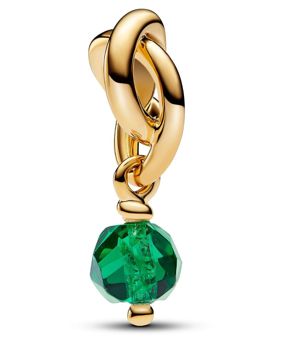 Pandora Moments 14k Gold-plated berlock with royal green crystal 763462C05