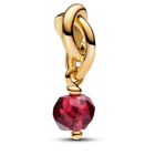 Pandora Moments 14k Gold-plated berlock with true red crystal 763462C07
