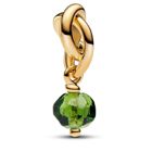 Pandora Moments 14k Gold-plated berlock with spring green crystal 763462C08