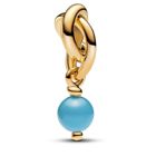 Pandora Moments 14k Gold-plated berlock with capri blue crystal 763462C12