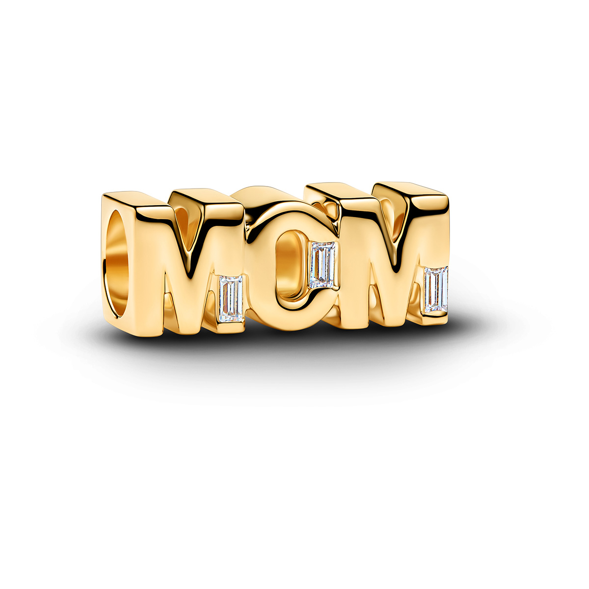 Pandora Moments förgylld MOM berlock 764459C01