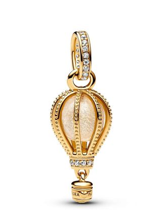 Pandora Moments Sparkling Clear Hot Air Balloon 14k Gold-plated Glass Cubic Zirconia Clear berlock 769434C01