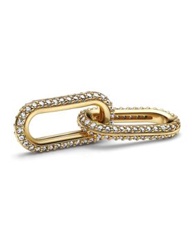 Pandora ME 14k Gold-Plates Double Link with Clear CZ berlock 769660C01