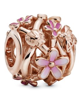 Pandora Openwork Pink Daisy Flower charm 788772C01