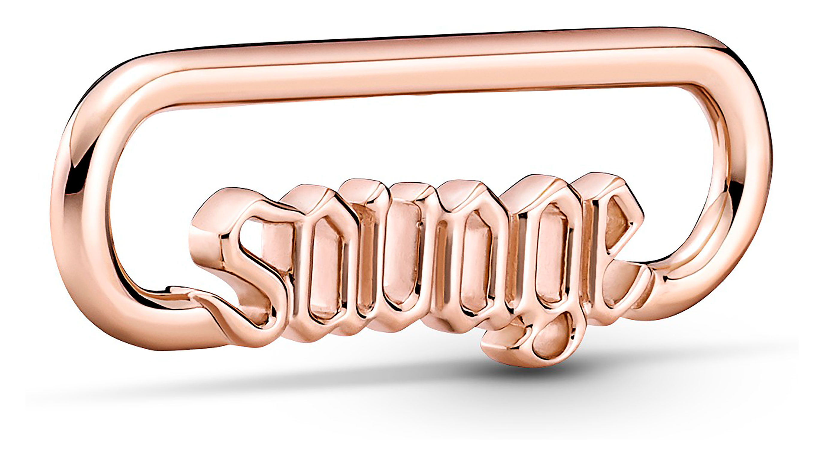 Pandora Me berlock Styling Savage Word Link 14k Rose Gold-Plated 789659C00