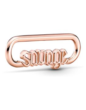 Pandora Me berlock Styling Savage Word Link 14k Rose Gold-Plated 789659C00